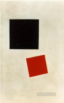 黒い四角と赤い四角 1915年 カジミール・マレーヴィチ Oil Paintings
